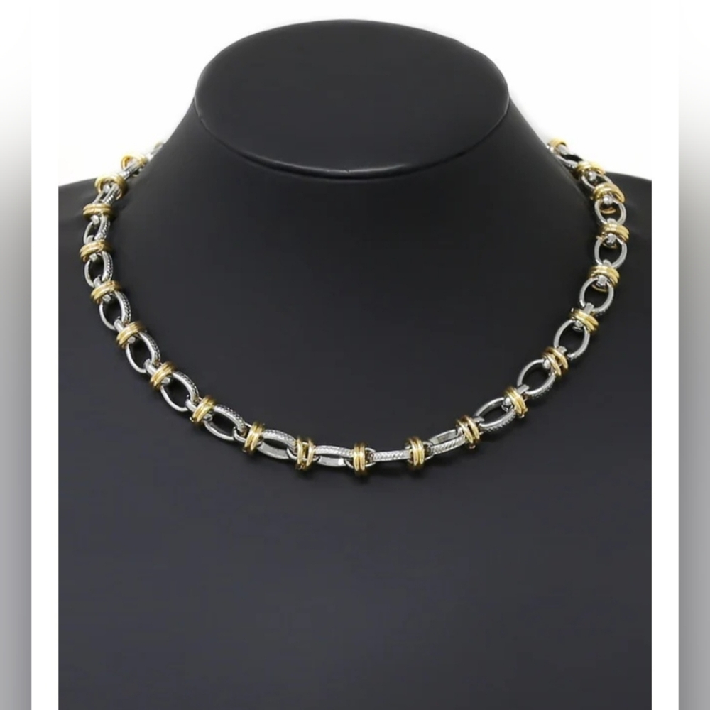 Elegant Gold and Silver Necklace